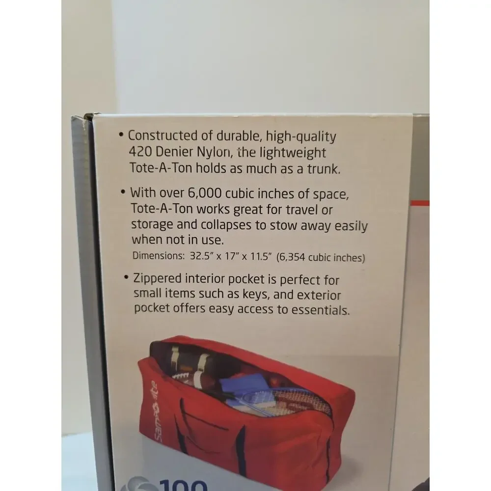 Samsonite Tote-a-ton 32.5 Inch Duffle Luggage - Black with Red